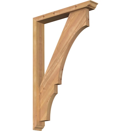 Balboa Traditional Smooth Bracket W/ Offset Brace, Western Red Cedar, 3 1/2W X 22D X 34H